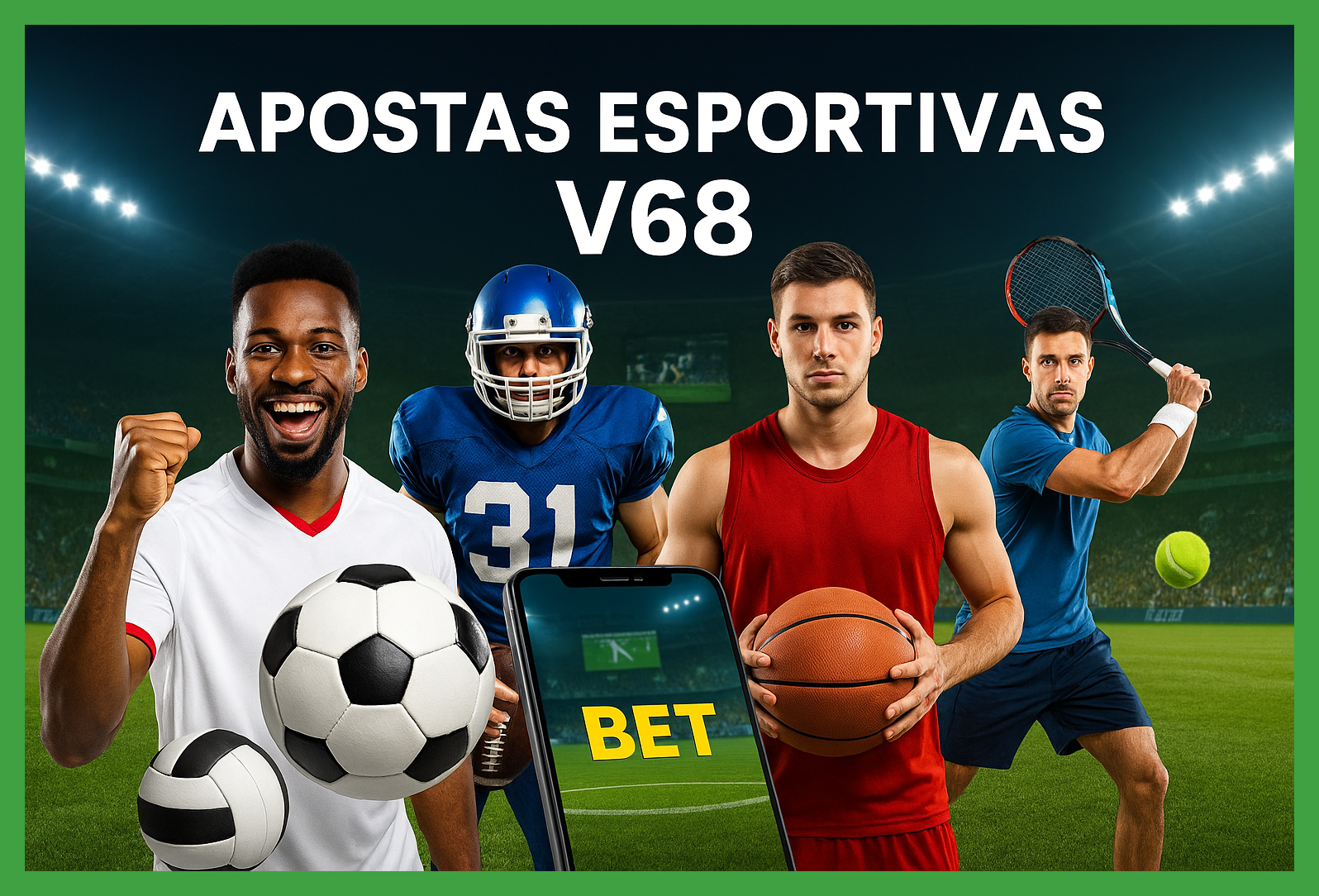 Aposte em apostas esportivas no cassino online V68