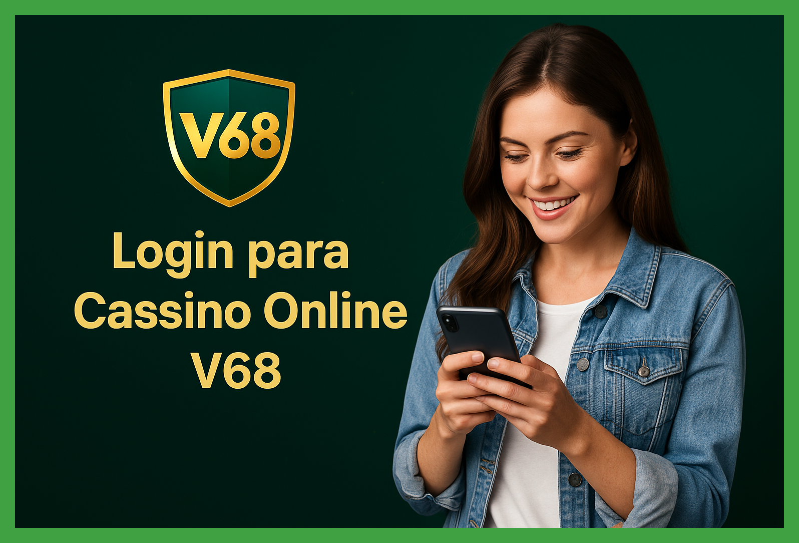 Criar uma nova Conta no plataforma V68